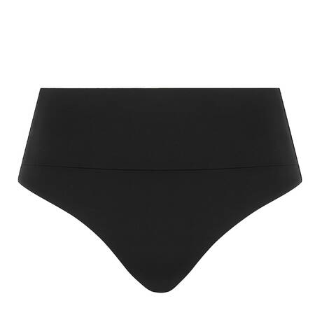 CHANTELLE Fold down high-waisted bikini bottom Icon Black