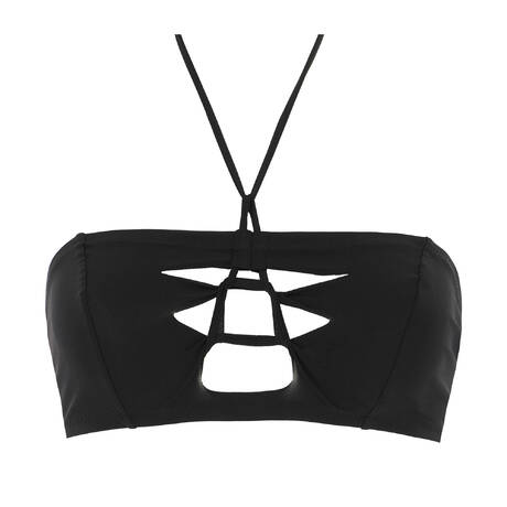 PAIN DE SUCRE Bandeau bikini top Bala Sensitive Uni life Cut Black