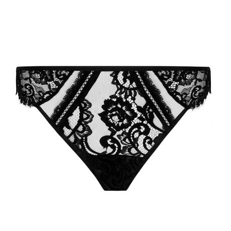 LISE CHARMEL Lace Tanga Désirs de Venise Black