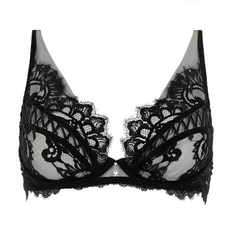 LISE CHARMEL Soutien-gorge triangle en dentelle Désirs de Venise Noir