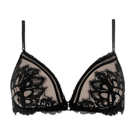 LISE CHARMEL Soutien-gorge coques en dentelle Désirs de Venise Noir