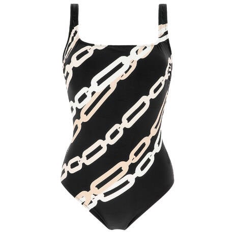 GOTTEX Maillot de bain 1 pièce dos nu sans armatures Bejeweled Black/White/Cream