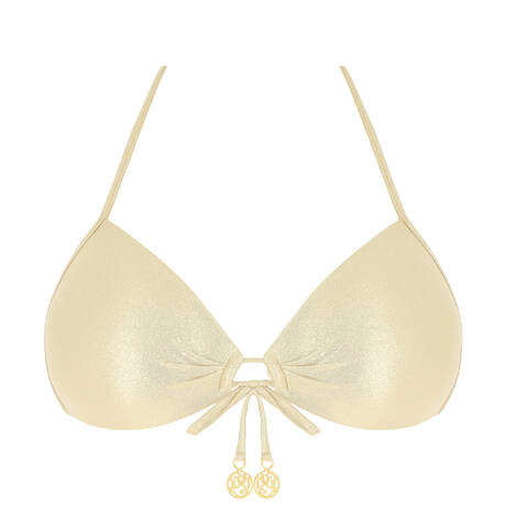 LULI FAMA Haut de maillot de bain push-up Cosita Buena Gold Rush