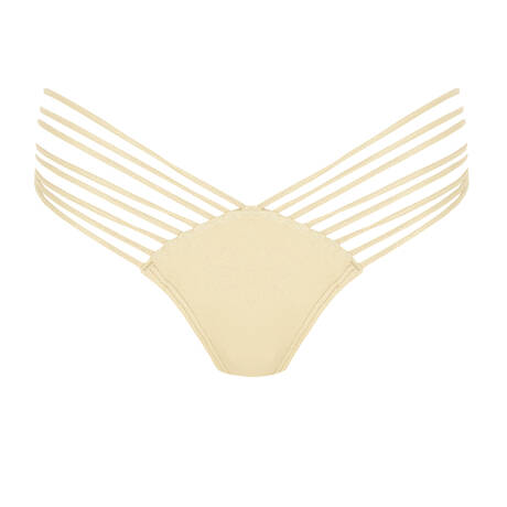 LULI FAMA Bas de maillot de bain brésilien Cosita Buena Gold Rush