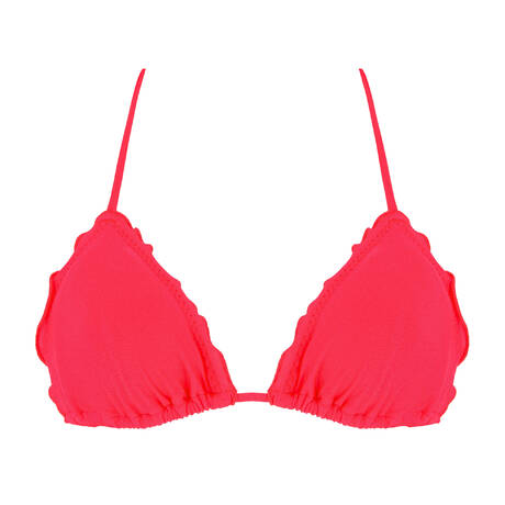 LULI FAMA Haut de maillot de bain triangle Cosita Buena Bombshell Red