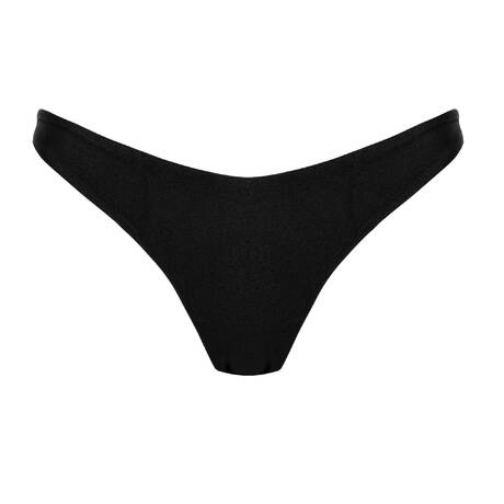 LULI FAMA Bas de maillot de bain slip échancré Cosita Buena Noir