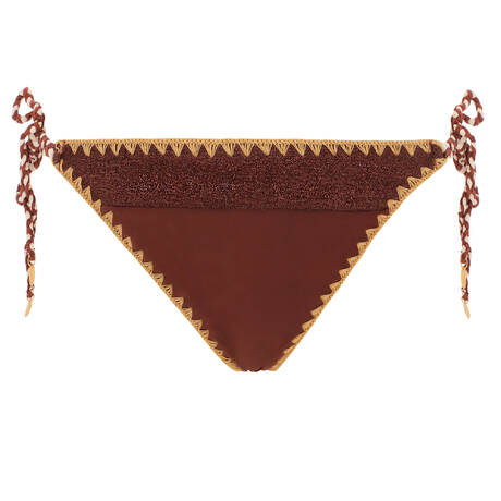 BANANA MOON Slip-Badeanzug-Strümpfe Schnürsenkel Blika Couture Nazca Chocolat