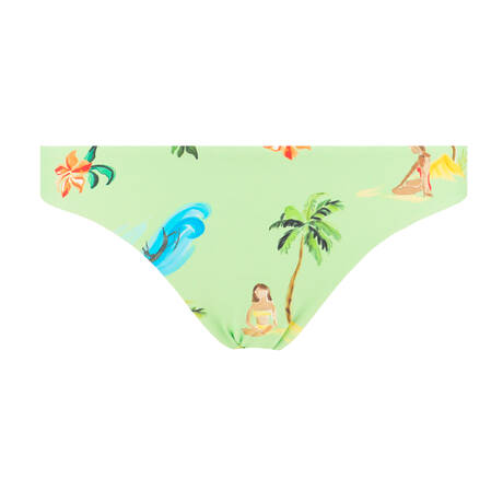 SEAFOLLY Reversible brief bikini bottom Isla Palm Sage