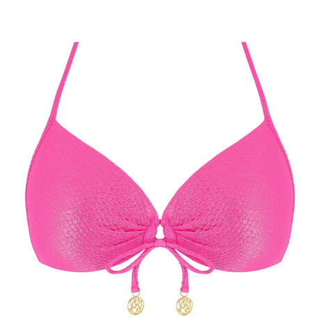 Luli Fama 2 pieces swimwear set Luminous Metallic Pink
