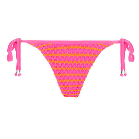 SEAFOLLY Tie side bikini bottom Mesh effect Hot Pink