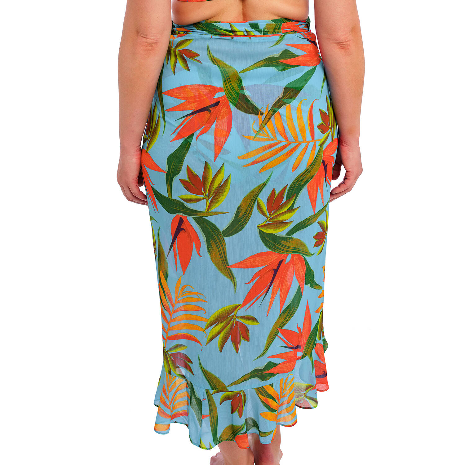 Ensemble Bikini Trois Pièces Jupe Sarong Paréo Cache-Maillot Maillots De Bain Écharpe Robe De