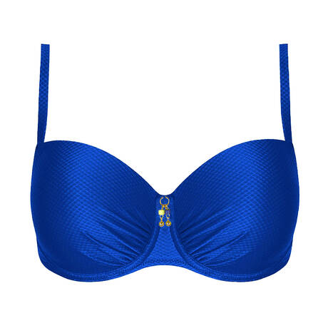ANTIGEL Haut de maillot de bain coques bonnets profonds La Vogueuse Bleu Tonic