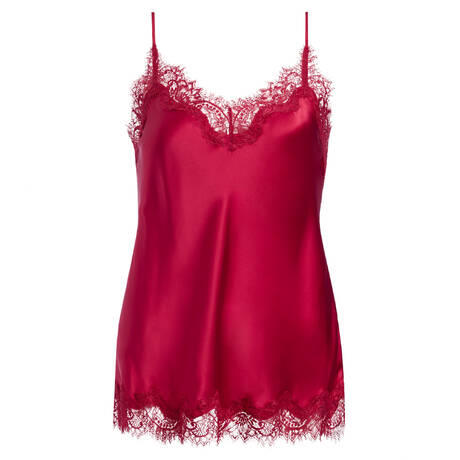 SAINTED SISTERS Camisole silk Scarlett Crimson Rose 