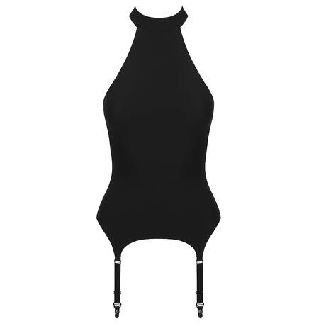 MAISON CLOSE Top porte-jarretelles Nuit Infinie Noir