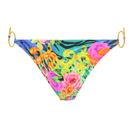 LULI FAMA Reversible high legh bikini bottom Wild Blooms Multicolor