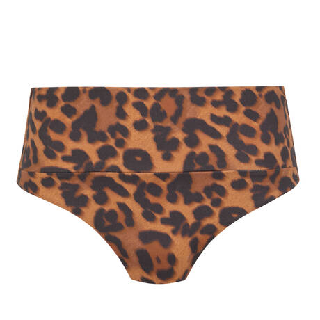 CHANTELLE Fold down bikini bottom Sauvage Wild Leopard