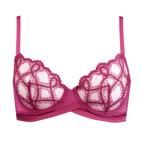 MAISON LEJABY Halbschalen-BH Bold Berry