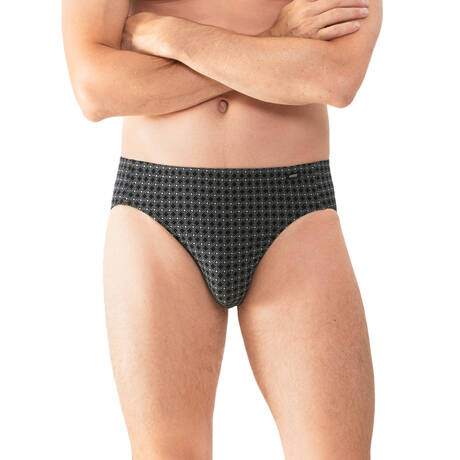 MEY Herren-Slip aus Baumwolle Fine Circle Schwarz