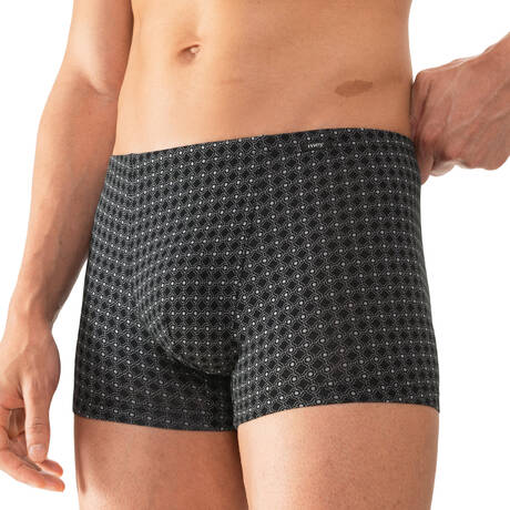 MEY Boxer homme en coton Fine Circle Noir