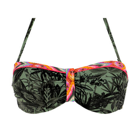 BANANA MOON Haut de maillot de bain bandeau Bimo Toundra Kaki