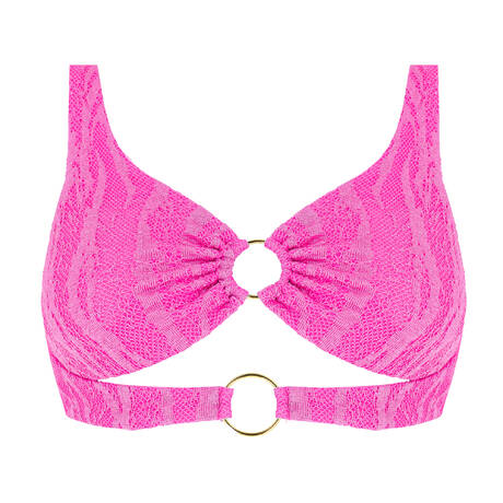 LULI FAMA Haut de maillot de bain brassière Wave Chaser Fuchsia