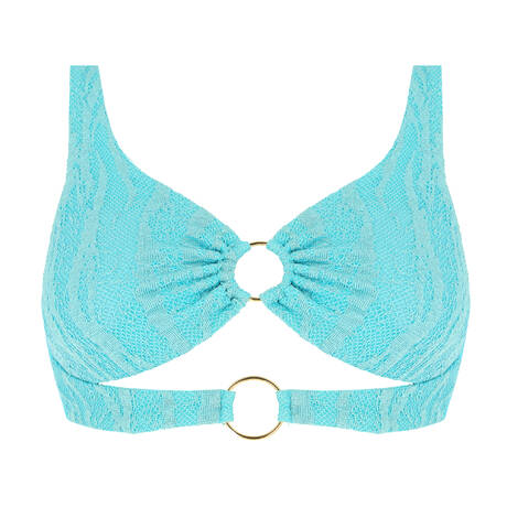 LULI FAMA Bralette bikini top Wave Chaser Aqua
