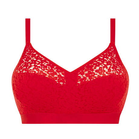 CHANTELLE Lace Wireless bra Easy Feel Norah Coquelicot