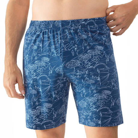 MEY Cotton Men's shorts Palm Haven Tide Blue