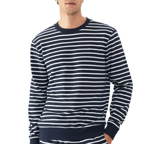 MEY Cotton Men's sweatshirt Coastal Casual Yacht Blue