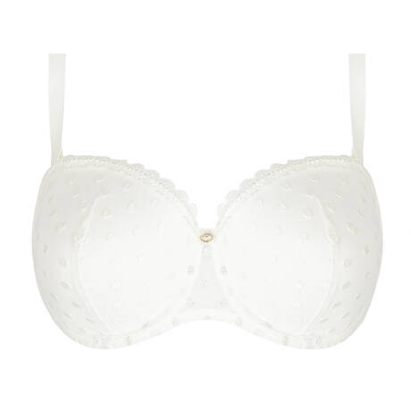 ANTIGEL Soutien-gorge bandeau bonnets profonds À La Folie Ecru Nacre