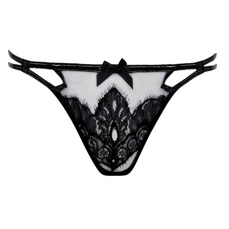 AGENT PROVOCATEUR Lace Thong Ariella Black