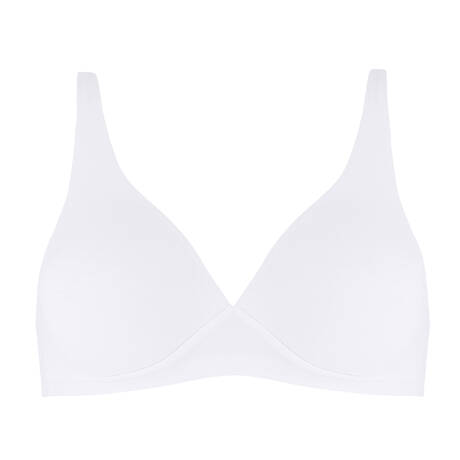 HANRO Cotton wireless bra Cotton Sensation White