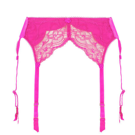 DITA VON TEESE Lace Garter belt Tryst Fuchsia