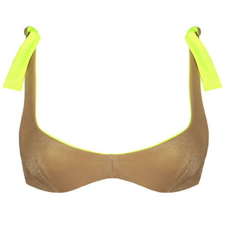 SARDA Reversible underwire bikini top Denes Neon Gold