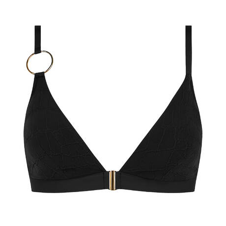 CHANTELLE Haut de maillot de bain triangle ouverture frontale Eclipse Noir