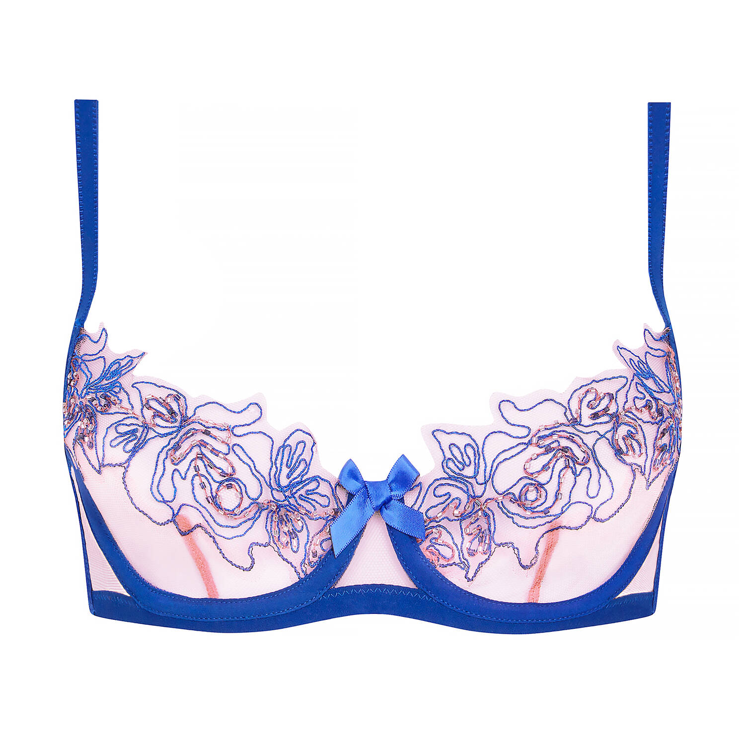 Pre-owned Agent Provocateur Silk Lingerie Set In Turquoise
