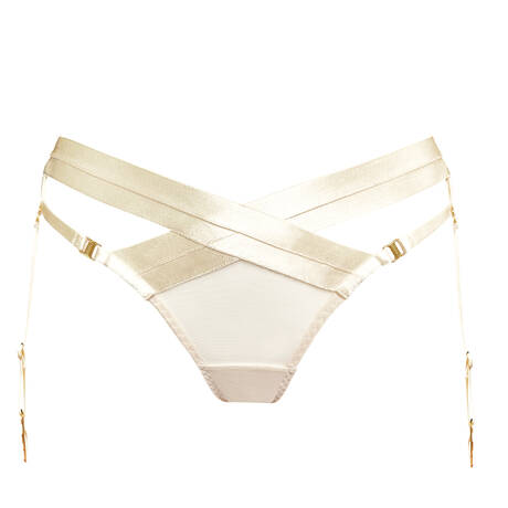 BORDELLE Garter belt brief New Signature Cream