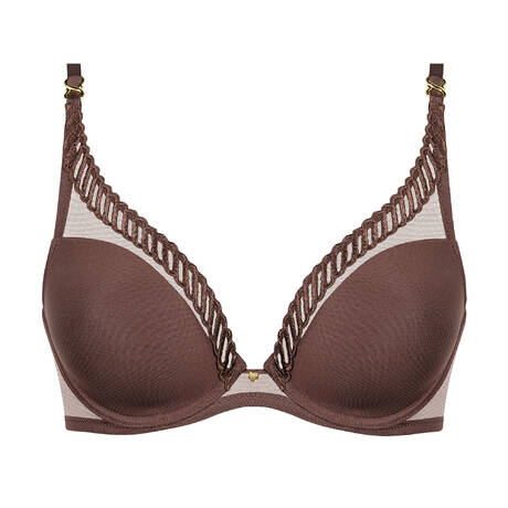 AUBADE Padded triangle bra Sheer Emotion Sepia