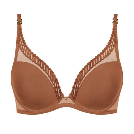 AUBADE Padded triangle bra Sheer Emotion Honey