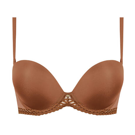 AUBADE Push-up bandeau bra Sheer Emotion Honey