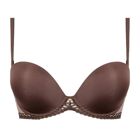 AUBADE Soutien-gorge bandeau push-up Sheer Emotion Sepia