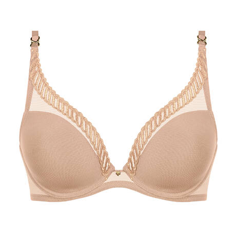 AUBADE Padded triangle bra Sheer Emotion Sand