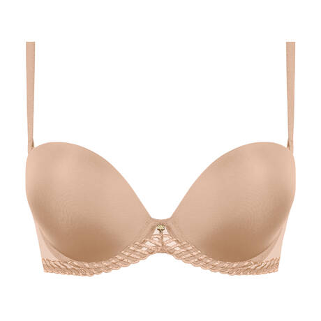 AUBADE Push-up bandeau bra Sheer Emotion Sand