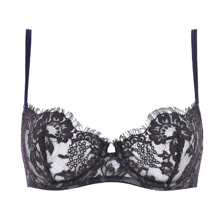 I.D. SARRIERI Lace Demi-cup bra Je m'appelle Sophie Blue Notte