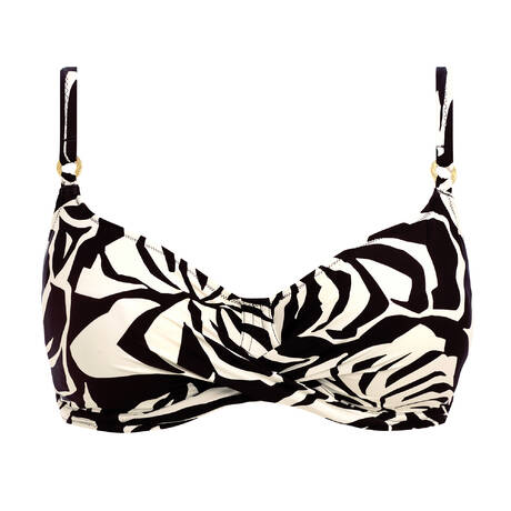 FANTASIE Full cup bikini top Aruba Nights Black & Cream
