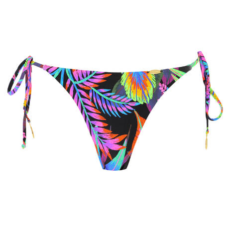LULI FAMA Reversible Brazilian tie side bikini bottom Néon Nights Multicolor