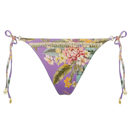WATERCULT Bas de maillot de bain slip lacets Dreamscape Tropics Lilac-Pastel Mix