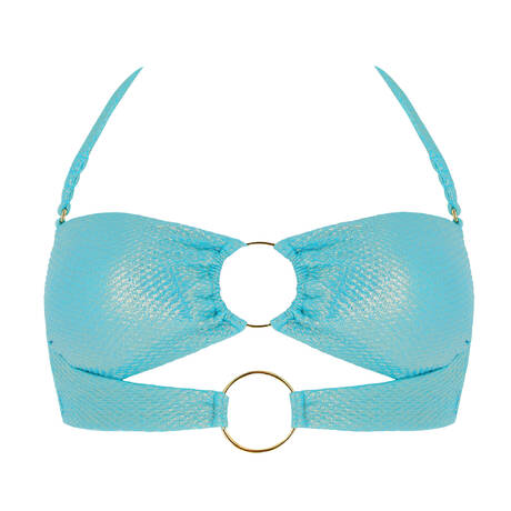 Luli Fama 2 pieces swimwear set Luminous Metallic Blue