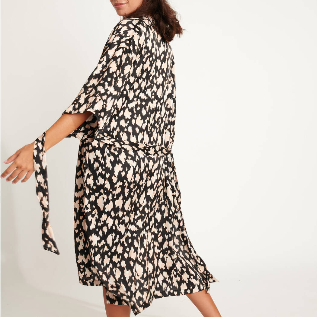 LIVIA Kimono de plage Tokyo Bavarosat Noir