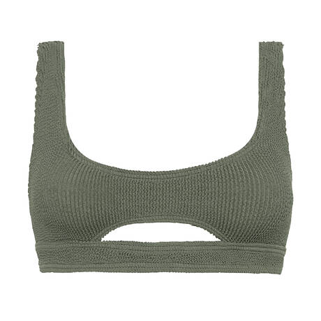 BOND-EYE Haut de maillot de bain brassière Sasha Les basiques Khaki Eco